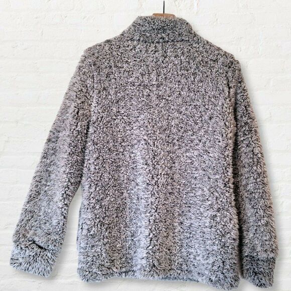 Weatherproof Vintage Women's Frosty Sherpa Pullover, DOLPHIN GREY, Size Small - Picture 4 of 11